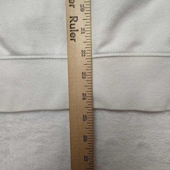 Nike Sweatshirt Mens Medium White Club Fleece Crewneck Pullover Swoosh Logo - Picture 10 of 11